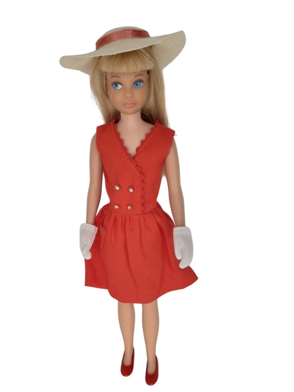 1964 SKIPPER First-Year Straight-Leg Doll Red Sensation (Barbies Sister)